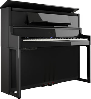 Roland LX9 side view in ebony polish