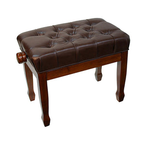 #52067 Linley adjustable Polished Walnut piano bench