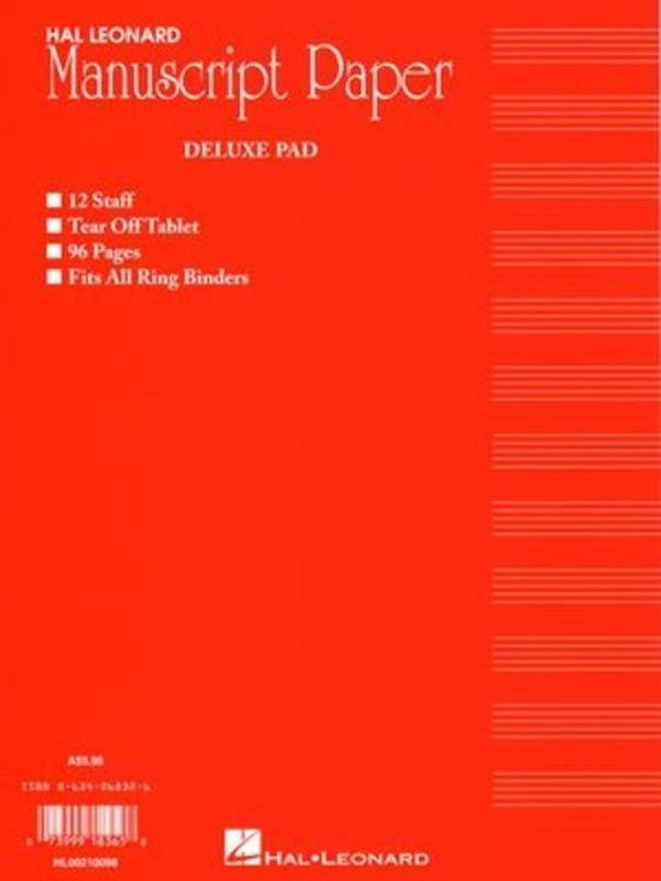 DELUXE MANUSCRIPT PAD 96PG RED AUSTRALIAN