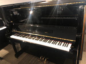 Kawai K-50 2nd hand upright piano. Kawai factory refurb. program.