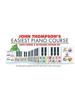 EASIEST PIANO COURSE NOTE FINDER & KEYBOARD STICKER SET