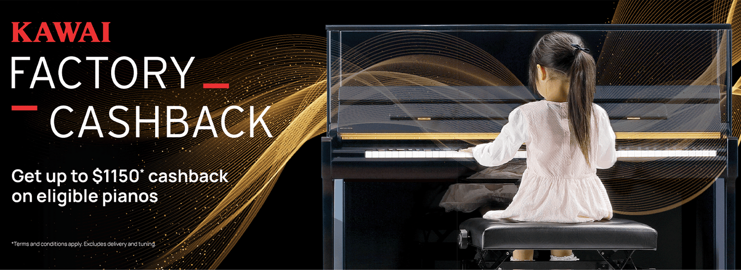 Kawai factory cash back. Up to $1150 cash back on K series upright pianos.